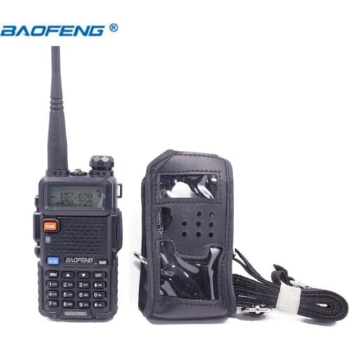 BaoFeng Walkie Talkie Leather Soft Case Cover For BAOFENG Portable Ham Radio UV-5R UV-5RA UV-5RE DM-5R Plus Two Way Radio