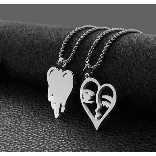 Fashionable stainless steel flowing water pendant titanium steel dissolving pendant necklace hot sale