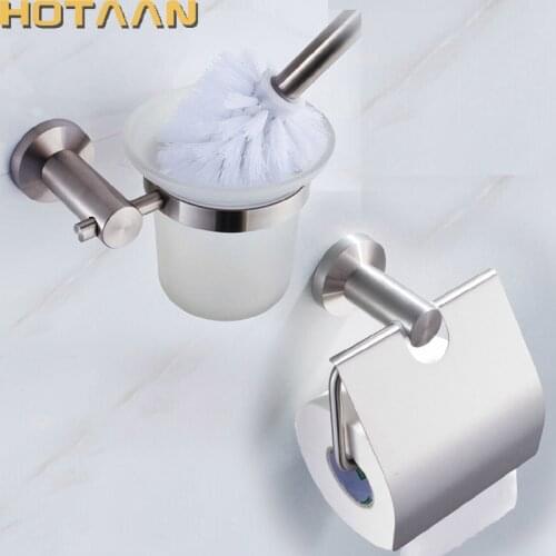 NEW Free shipping,SUS 304 Stainless Steel Bathroom Accessories Set,toilet brush holder,Paper Holder,bathroom sets HT-810300-2