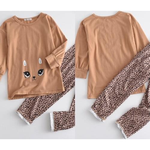 Baby Boy Girl Clothes Pajamas Set Spring Autumn Toddler Child Warm Catoon Sweatshirt And Pants Sleepwear Kids Homewear Suit