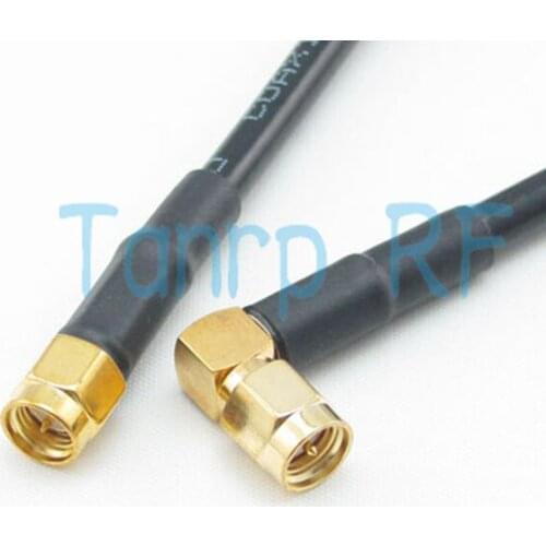 RF Pigtail jumper Freeshipping! 6feet SMA male plug to SMA male plug 90 degree right angle RG58 coaxial cable 200CM wholesale