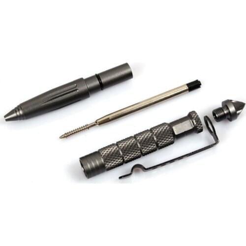 Outdoor Tactical Aluminum Self Defense Pen Survival Emergency Glass Breaker Tool A