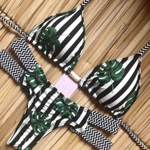 Sexy Floral Bikini 2020 Biquini Feminino Swimsuit Print Bathing Suit Women V Neck Swimwear Female Bikini Set