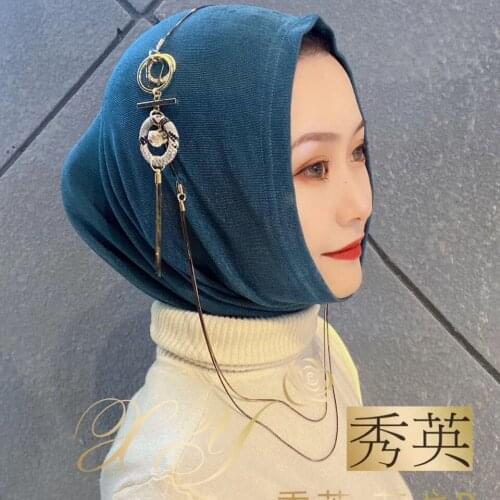 Preppy Chic Head Covers Muslim Underscarf Viscose Hijab