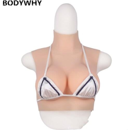 Silicone Turtleneck Hollow Prosthetic Breasts High Resilience Fake Breasts Crossdresser Transgender Fake Breasts Multi-cup