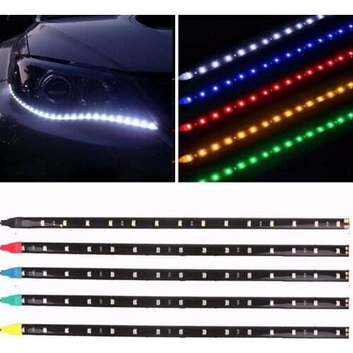 Car LED Strip Light Car Styling Decorative Ambient Light 30CM 15 SMD Lamp Waterproof LED Atmosphere Light For Car Accessories
