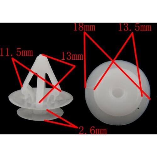 Pack of 20 Car Door Buckle Plastic Sheeting/Interior panels Snaps for Mazda White