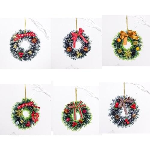 Wreath Metal Hoop Wreath Decor Floral Hoop PVC Mini Christmas Decor for Home Fruit Gift Bag Wreath Pendant Decor