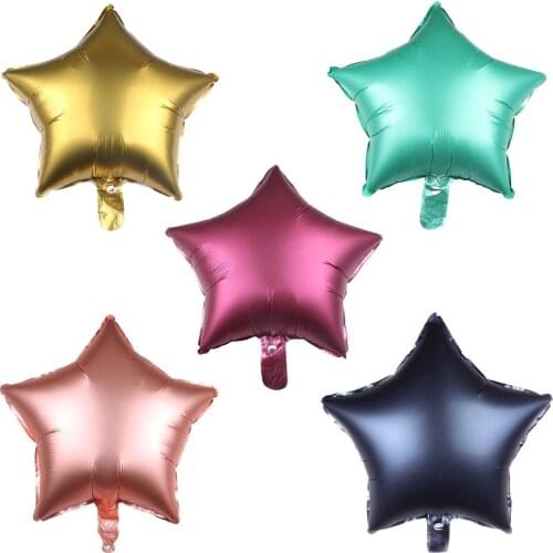 Star Shape Foil Balloon Matte Metal Aluminum Film Balloon For Birthday Party Backdrop Wedding Decoration Kid Gift