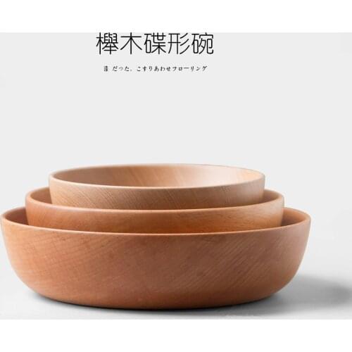 Natural Beech Japanese Storage Wood Bowl Rice Bowl Household Soup Ramen Food Noodle Bowl Rice Noodle Bowl Restaurant Tableware
