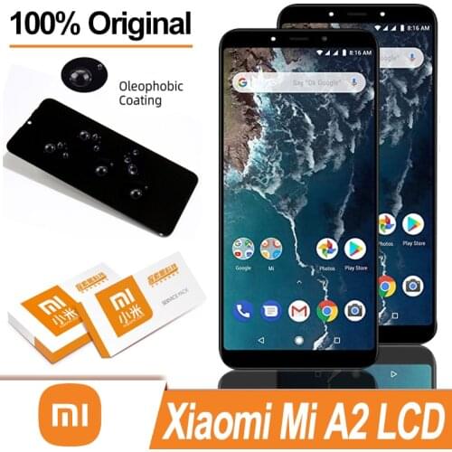 100% Original 5.99" IPS Display with frame for XiaoMi A2 MI6X MI 6X LCD Touch Screen Digitizer Assembly Repair Parts