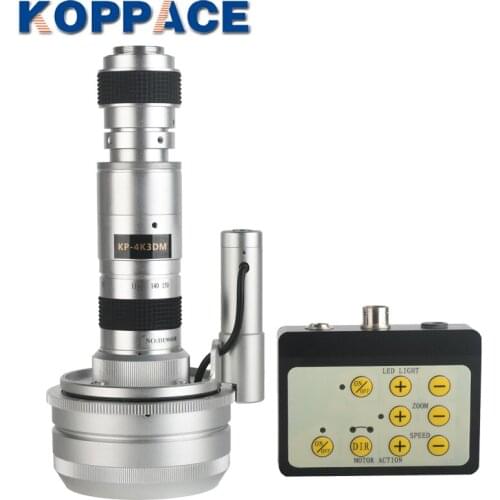 KOPPACE 23X-153X 3D Industrial Microscope Lens 360 Degrees Automatic Rotation Lens 20mm Working Distance C-Mount Interface