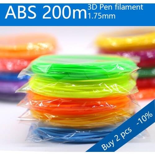3d pen plastic 1.75mm ABS/PLA 3d pen filament 200m perfect 3d pens Environmental safety plastic Birthday gift