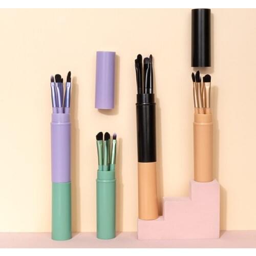 5pcs Professional Travel Portable Mini Eye Makeup Brushes Set Smudge Eyeshadow Eyeliner Eyebrow Brush Lip Make Up Brush kit