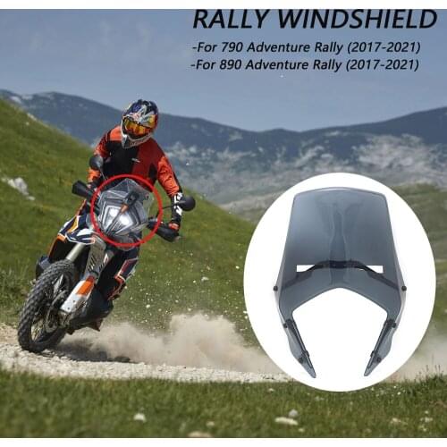 Motorcycle Windshield Windscreen Accessories Double Bubble Acrylic For 790/890 Adventure Rally Light Grey or Clear