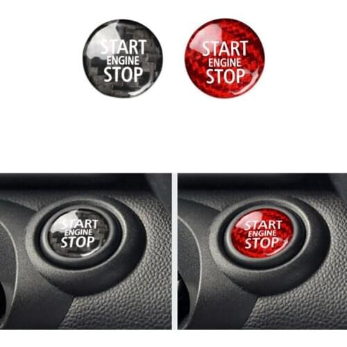 Car Engine Start Button Switch Cover One-Button Start-Stop Button Decorative Cover Suitable for BMW- Mini R55 R58 R60