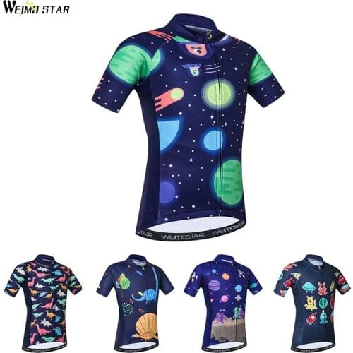 Kids Cycling Jersey Weimostar Cycling Clothing Ropa Ciclismo Breathale Boys Girls children Bike Clothing Jersey Tops