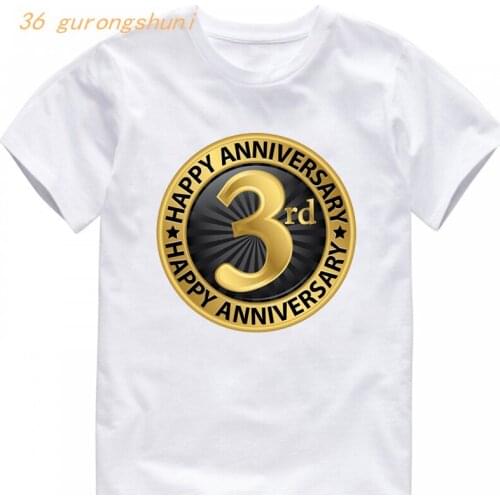 3d T Shirt Children Print Graphic T Shirts Happy Birthday Boy T Shirt Boys Number 3years Kids Clothes Girls Shirts Kid T-shirt