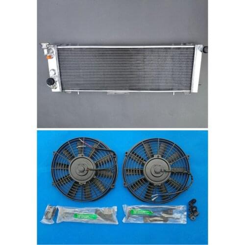 Hot Selling 3 Row Aluminum Radiator & 2*Fans For Jeep Cherokee XJ / Wagoneer Truck 1991-2002 91 92 93 94 95 96 97 98 99 00 01