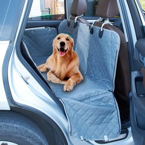 Nonslip Pet Dog Carriers Waterproof Rear Back Car Seat Cover Mats Hammock Protector with Storage Pockets Transportation