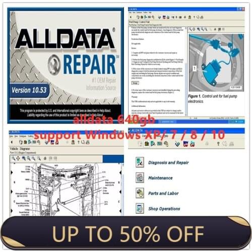 2021 New Hot Sale All Auto-Date Software Alldata And Mit//chell Od5 Software In 640gb Hdd Alldata 10.53v Repair Software