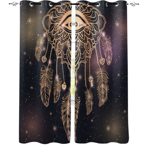 Feather Line Flower Window Curtains Home Decor Living Room Curtains Kitchen Drapes Panel Curtains for Bedroom