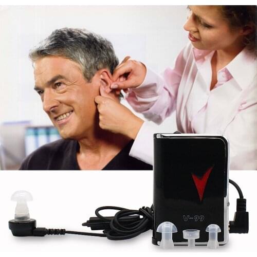 Portable Hearing Aid Digital Hearing Aid Tools for The Elderly Deaf People Behind the Ear Amplifier Adjustable Healthy Hearing