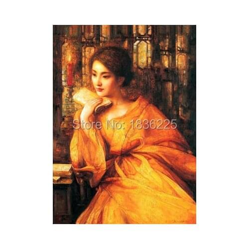 Chinese woman portrait oil painting Beautiful Chinese Women Hot chinese girl Art Canvas Paintings oil painting for bedroom