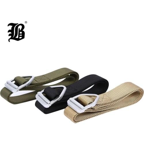 [FLB] 2018 Military Equipment Tactical Belt Men Women Metal Buckle Thicken Canvas Belts for Men Waistband FP083