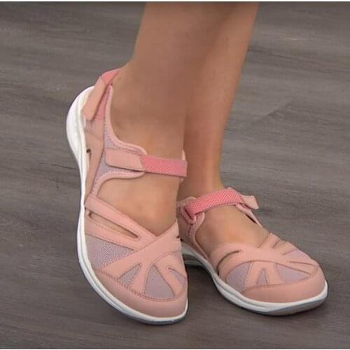 2021 Summer Womens Sandals Closed Round Toe Sandals Women Breathable Casual Chunky Ladies Shoes Outdoor Beach Female Shoes