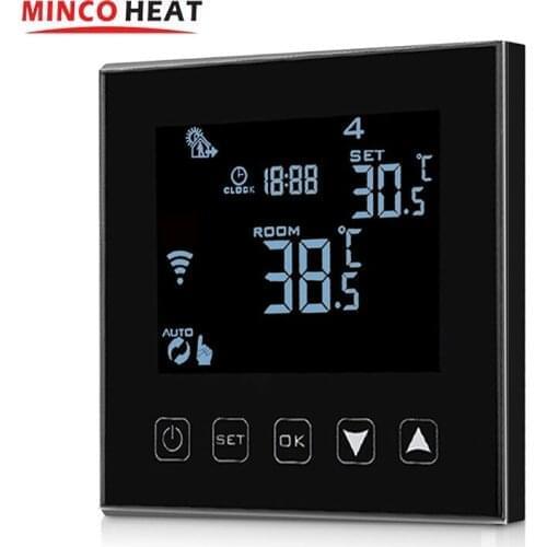 Remote Controler Smart 90~240V Wifi Room Thermostat for 16A 3A Dry Contact Tuya App Control Works with Alexa Google Home