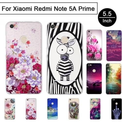 TPU Case For Xiaomi Redmi Note 5A Prime 3D Relief Silicone Cover For Redmi Note 5 A Prime Cases Shells For redmi note 5a prime