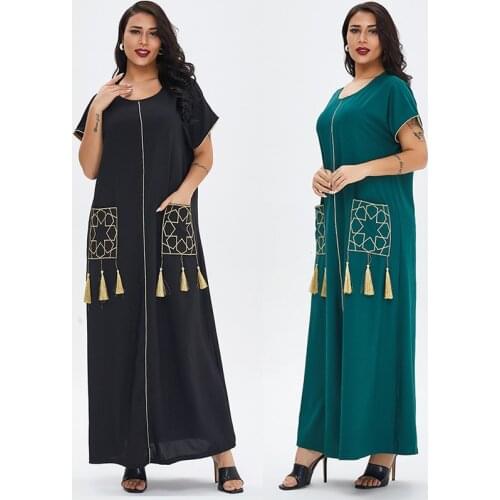 UCN Ramadan Kaftan Dubai Abaya Turkey Muslim Women Hijab Dress Islam Caftan Marocain Dresses Vestidos Eid Mubarak Robe Femme