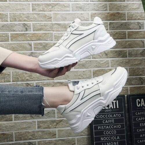 Spring Ladies Sneakers Casual Shoes Flat Casual Lace-up Single Shoes Womens Mesh Fashion Breathable Walking Shoes U13-96