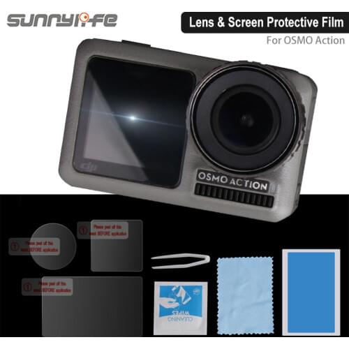 3 PC /Set Lens & Screen Protective Film Tempered Glass Film for DJI OSMO Action Camera DJI OSMO Action Accessories