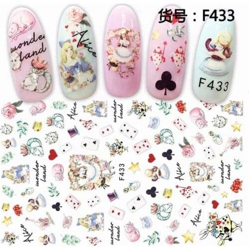 1 sheet beauty self adhesive nail art decorations stickers acrylic manicure decals nail supplies tool F432-6