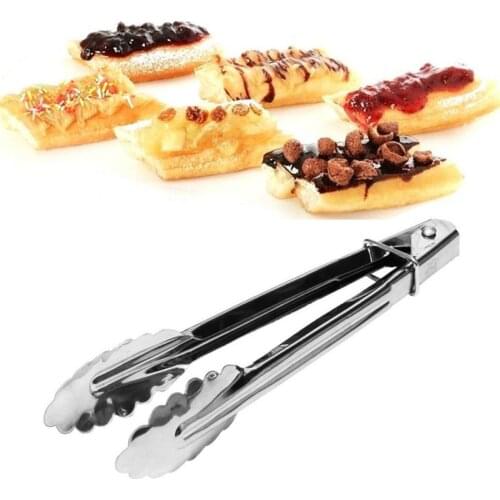 STAINLESS STEEL SALAD TONGS BBQ Kitchen Cooking Food Serving Utensil tong