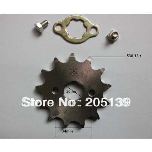 Scooter parts go kart karting quad pitbike 125cc 150cc 13t 20MM gear sprocket tandwiel FOR 530 CHAIN LIFAN MOTOR PIT BIKE