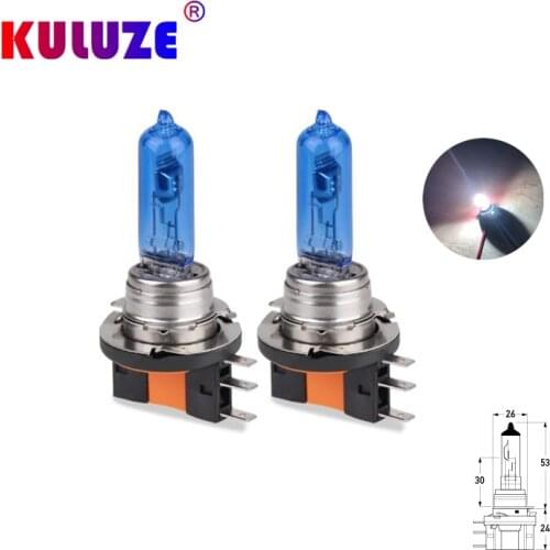 2Pcs H15 12V 15/55W Cars headlights halogen lamps white light for golf High brightness and high quality bulbs