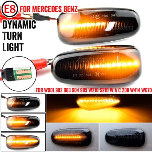 2Pcs LED Side Marker lamp Turn signal Repeater lights For Mercedes Benz Vito W638 W210 Vario W670 Vaneo W414 W124 W208 W901 W902