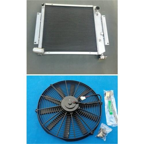 3 ROW Aluminum Radiator + Fan For International Scout II &Pickup V8 1970-1981 70 71 75 79 80 81