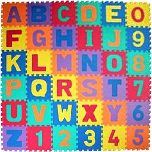 36pcs large children EVA Foam Alphabet Letters Numbers Floor Soft Baby Mat 3d puzzle Kids Educational toys 94 * 94cm