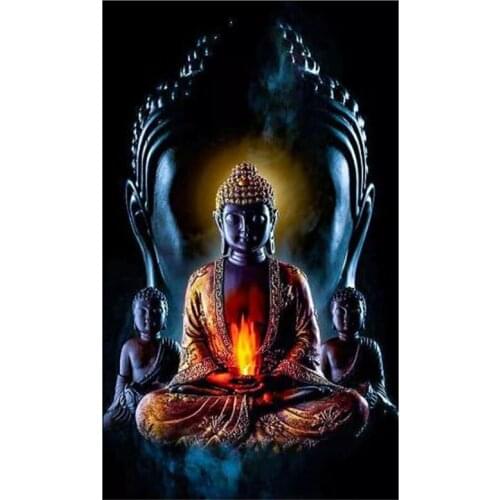 5D DIY Full Round/Square Diamond Painting Religious Buddha 3D Embroidery Cross Stitch Rhinestone Mosaic Home Decor Art Yc1023