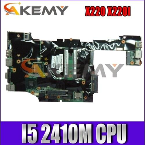 Akemy Suitable For Lenovo ThinkPad X220 X220I Laptop Motherboard FRU 04W0700 04W3304 04W2124 CPU I5 2410M 100% Test Work
