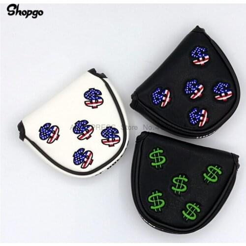 [4 Colors] Golf Dollar Mallet Putter HeadCovers 13x11.5cm Outdoor Waterproof Club Accessories Golf Covers For Man Women
