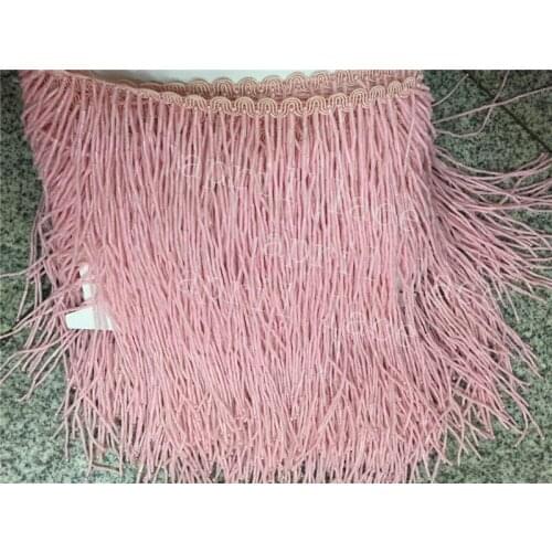 DX002# 5 yards /bag 17-18cm width lovely pink beads ribbon fringe tassel for garment/decorative/wedding dress decoration