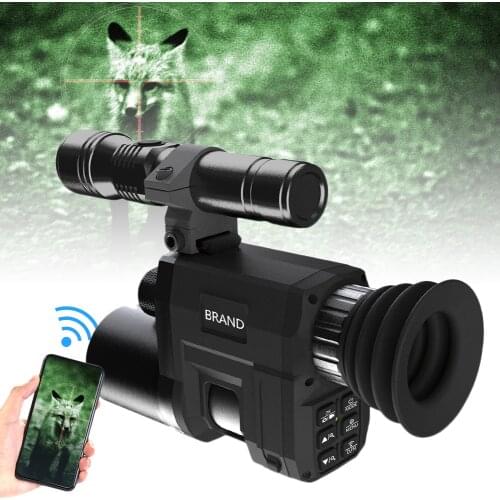 Infrared Hunting Surveillance Night Vison Monocular with 1.3" TFT Display HD Photo Video Digital Scope with Flashlight Laser