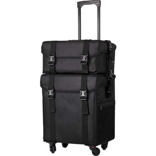 Beauty Makeup Vanity Case Cosmetic Storage Trolley Rolling Hairdressing Nail Bag