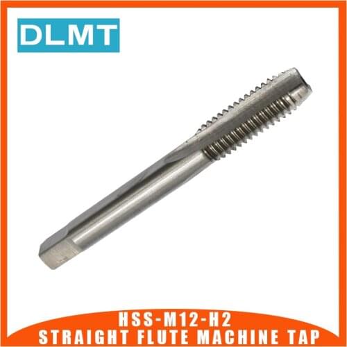 2pc M12 Straight Flute Machine TapsThread M12x1.25 M12x1 M12X1.5 M12X1.75 HSS H2 Tap Bit Right Hand Threading Drill Bit Tool