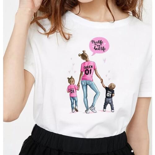 Fashion Womens T-shirts 2019 Mothers Day T Shirt Women Harajuku Kawaii Super Mom Tshirt Leisure Vogue Aesthetic Lovely Tshirt